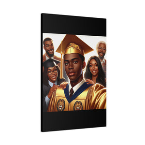 Graduation Celebration Canvas Print, Wall Art for Graduates, Custom Home Decor, Graduation Gift, College Hero Portrait, Family Love Display