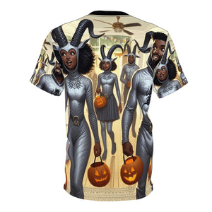 Capricorn Halloween (2) Unisex Cut & Sew Tee (AOP)