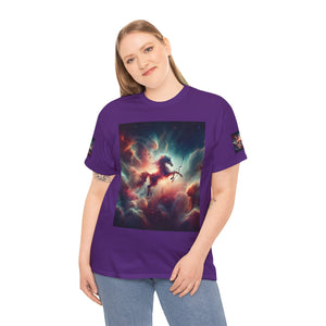 Sagittarius Galactic Unicorn Tee - Unisex Cotton T-Shirt for Cosmic Lovers, Fantasy Fans, Trendy Apparel, Astral War Merch, Gift for All Occasions