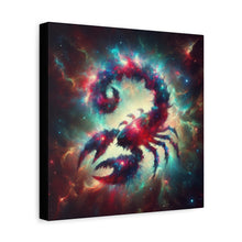Load image into Gallery viewer, Astrological Scorpion Canvas Art Print, Zodiac Wall Decor, Astrology Gift, Cosmic Home Decor, Celestial Artwork

