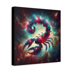 Astrological Scorpion Canvas Art Print, Zodiac Wall Decor, Astrology Gift, Cosmic Home Decor, Celestial Artwork