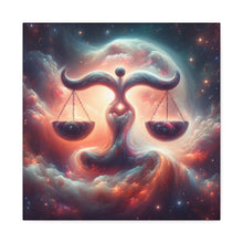 Load image into Gallery viewer, Cosmic Balance Canvas, Wall Art, Astrology Decor, Libra Artwork, Spiritual Decor, Home Decor
