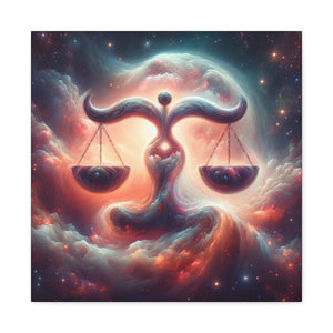 Cosmic Balance Canvas, Wall Art, Astrology Decor, Libra Artwork, Spiritual Decor, Home Decor