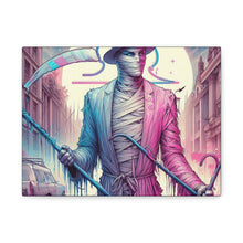 Load image into Gallery viewer, Canvas Print - Halloween Libra Mummy Astrology Design

