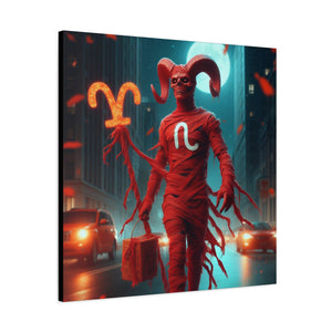 Canvas Wall Art, Aries Decor, Zodiac Gift, Home Wall Decor, Astrological Artwork