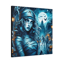 Load image into Gallery viewer, Mystical Mummy Canvas Art | Gothic Home Decor, Halloween Wall Art, Witchy Gift, Unique Art Print, Spooky Vibes, Mummy Themed Decor
