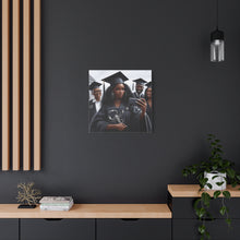 Load image into Gallery viewer, Graduation Canvas Art, Personalized Graduate Gift, Wall Decor, Black Girl Graduation, College Graduate, Inspirational Home Decor
