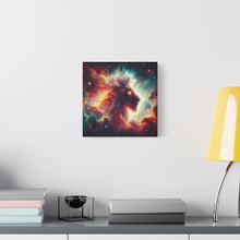 Load image into Gallery viewer, Cosmic Lion Canvas Art, Galaxy Decoration, Home Decor, Inspirational Wall Art, Gift for Lion Lovers, Space Art Print
