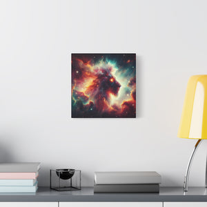 Cosmic Lion Canvas Art, Galaxy Decoration, Home Decor, Inspirational Wall Art, Gift for Lion Lovers, Space Art Print