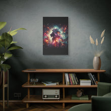 Load image into Gallery viewer, Cosmic Lion Canvas Art, Wall Decor, Galaxy Artwork, Home Decor, Unique Gift for Art Lovers, Space Theme
