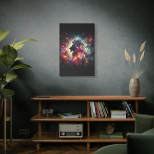 Cosmic Lion Canvas Art, Wall Decor, Galaxy Artwork, Home Decor, Unique Gift for Art Lovers, Space Theme