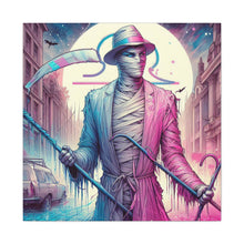 Load image into Gallery viewer, Canvas Print - Halloween Libra Mummy Astrology Design
