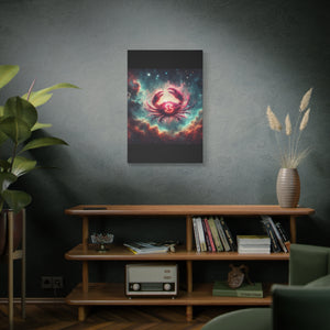Galactic Crab Canvas Art Print, Home Decor, Zodiac Wall Art, Astrology Gift, Cosmic Crab Decor