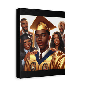 Graduation Celebration Canvas Print, Wall Art for Graduates, Custom Home Decor, Graduation Gift, College Hero Portrait, Family Love Display