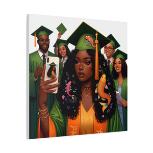 Graduation Celebration Canvas Print, Modern Art for Graduates, Unique Gift for Student, Home Decor, Thoughtful Graduation Gift