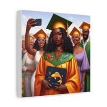 Load image into Gallery viewer, Graduation Canvas Art, Celebratory Wall Decor, College Graduation Gift, Personalized Room Decoration, Unique Art for Graduates
