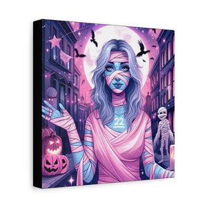 Halloween Art Canvas, Spooky Decor, Wall Art, Halloween Decoration, Witch Artwork, Gifts for Her
