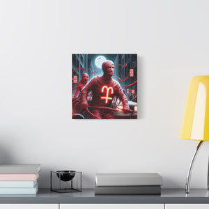 Retro Horror Art Canvas Print, Mummy Wall Art, Spooky Home Decor, Halloween Gift, Dark Aesthetic