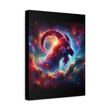 Load image into Gallery viewer, Cosmic Aries Ram Canvas Art, Galaxy Wall Decor, Astrology Gift, Stretched Canvas, Home Decor, Celestial Artwork
