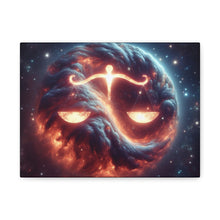 Load image into Gallery viewer, Cosmic Balance Wall Art, Celestial Scales Canvas, Astrology Decor, Universe Inspired Home Decor, Gift for Libra Enthusiasts
