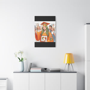 Graduation Celebration Canvas Print, Gift for Graduates, Wall Art, Home Decor, Gift for Her, Graduation Party Decor
