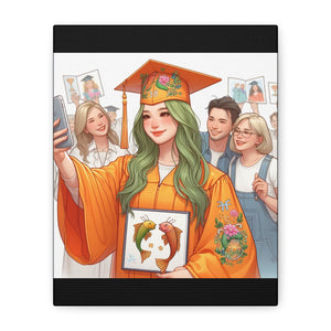 Graduation Celebration Canvas Print, Gift for Graduates, Wall Art, Home Decor, Gift for Her, Graduation Party Decor