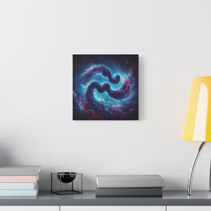 Galactic Aquarius Canvas Art Print, Cosmic Wall Decor, Nebula Artwork, Home Office Decor, Space Themed Gift