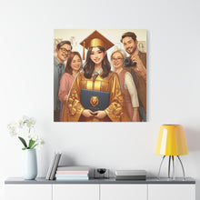 Load image into Gallery viewer, Graduation Canvas Print, Personalized Gift, Graduation Decor, Student Artwork, Wall Art for Celebrations
