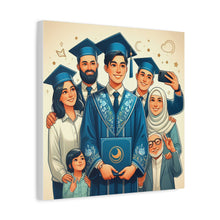 Load image into Gallery viewer, Graduation Celebration Stretched Canvas, Custom Wall Art, Gift for Graduates, Family Home Decor, Art for Special Occasions
