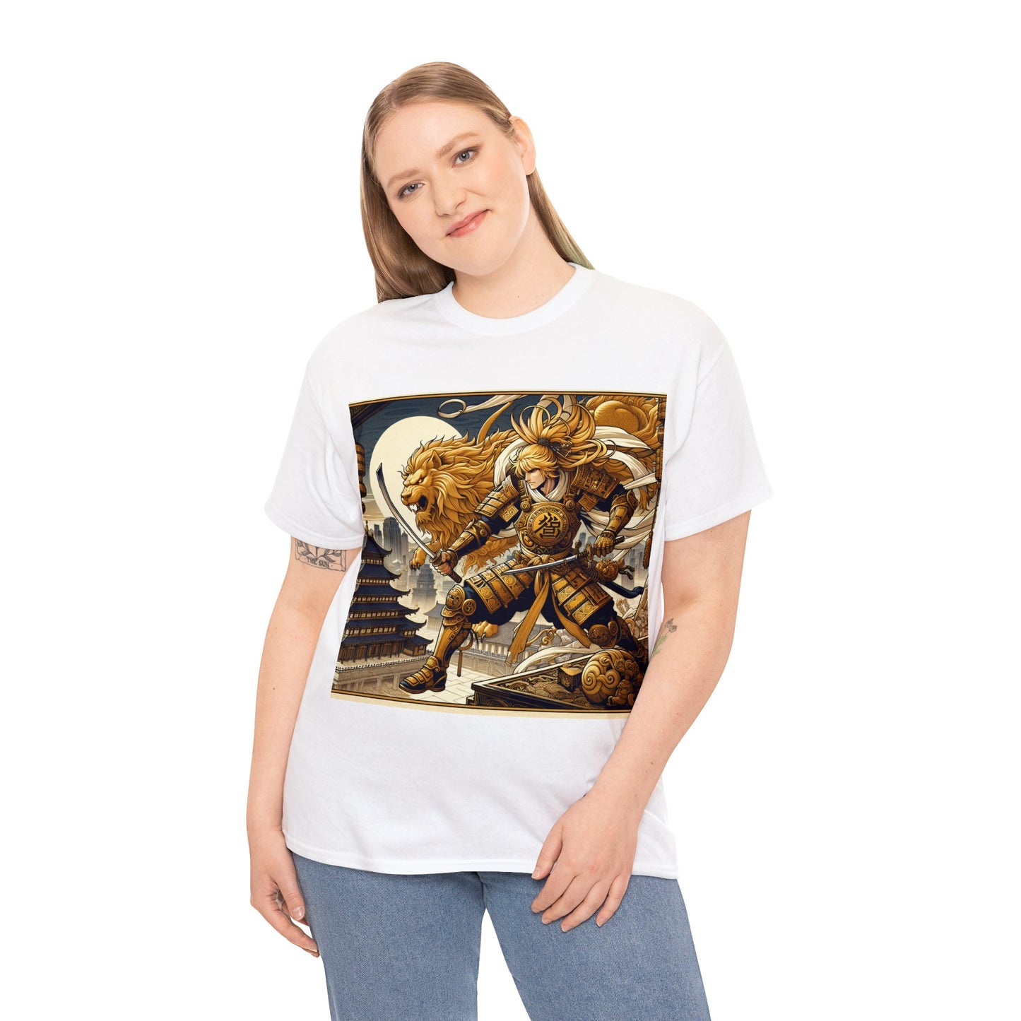 Samurai Leo (1) Unisex Heavy Cotton Tee