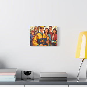 Graduation Canvas Wall Art, Family Celebration Decor, Gift for Graduates, Home Decoration, Personalized Memory