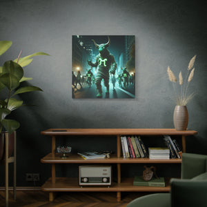 Mystical Taurus Canvas Wall Art, Zodiac Decor, Home Wall Decoration, Gift for Astrology Lovers, Unique Art Piece