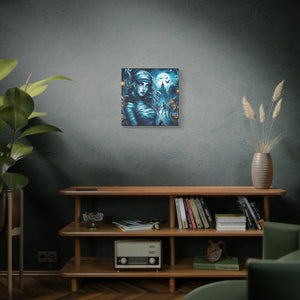 Mystical Mummy Canvas Art | Gothic Home Decor, Halloween Wall Art, Witchy Gift, Unique Art Print, Spooky Vibes, Mummy Themed Decor