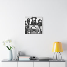 Load image into Gallery viewer, Graduation Family Canvas Art, Graduation Gift, Wall Decor, Education Celebration, Black History Month, Motivational Art
