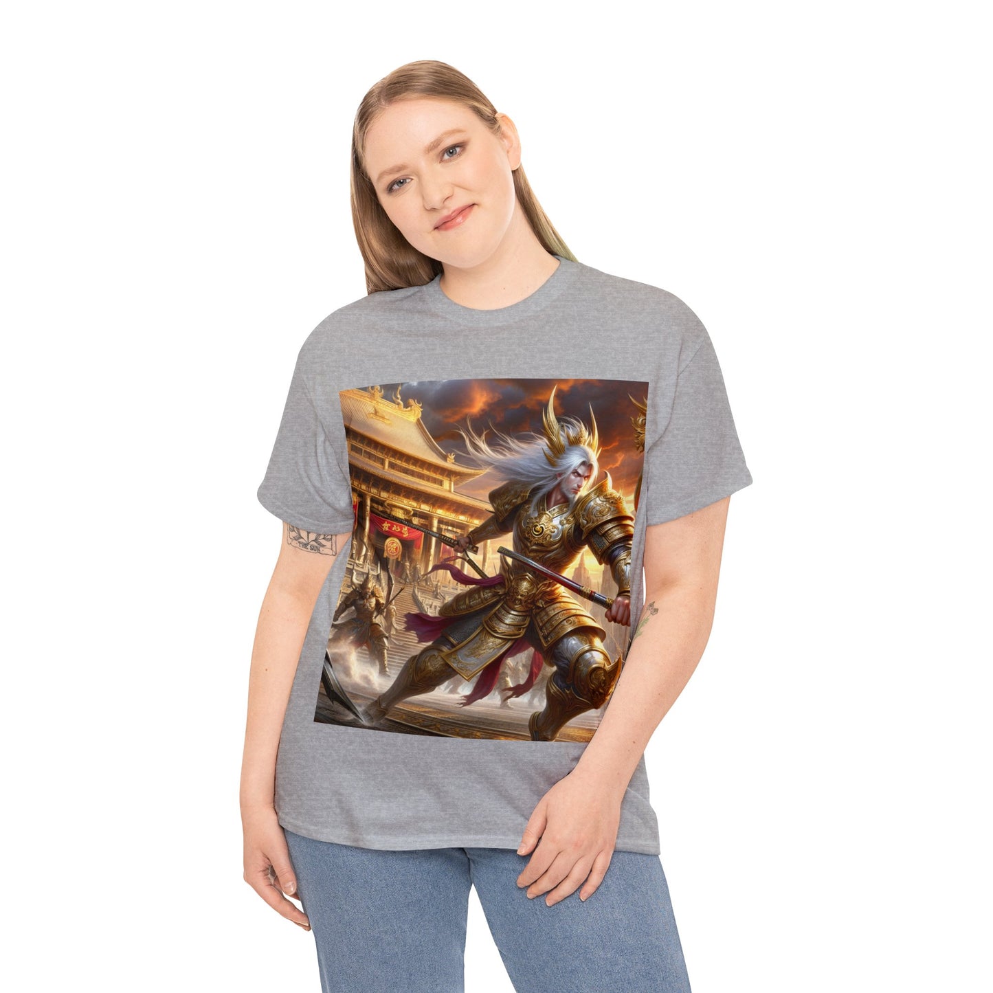 Samurai Cancer (3) Unisex Heavy Cotton Tee