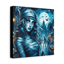 Load image into Gallery viewer, Mystical Mummy Canvas Art | Gothic Home Decor, Halloween Wall Art, Witchy Gift, Unique Art Print, Spooky Vibes, Mummy Themed Decor
