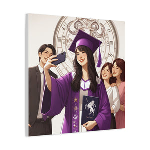 Graduation Canvas Art Print, Perfect Gift for Graduates, Wall Decor for Celebration, Home Office Decoration, Unique Graduation Gift