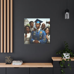 Graduation Celebration Canvas Wall Art, Personalized Gift, Home Décor, Graduation Keepsake, Unique Family Portrait