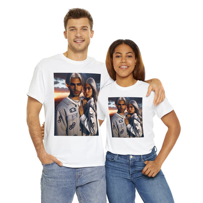 Unisex Cancer Couple (2) Heavy Cotton Tee