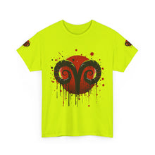 Load image into Gallery viewer, Aries Heart Tee, Unisex Heavy Cotton T-Shirt, Astrology Gift, Birthday Present, Graphic Tee, Casual Wear, Unique Design
