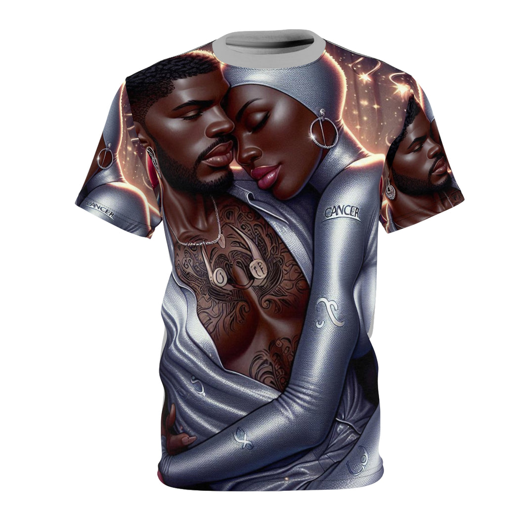 Cosmic Love Unisex Cut & Sew Tee - Perfect Gift for Cancer Zodiac Fans
