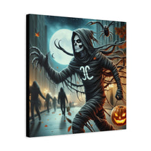 Load image into Gallery viewer, Spooky Halloween Wall Art Canvas, Creepy Decor for Haunted Houses, Trick or Treat Wall Hanging, Frightening Artwork, Seasonal Home Decor
