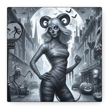 Load image into Gallery viewer, Canvas Print - Halloween Capricorn Astrology Mummy
