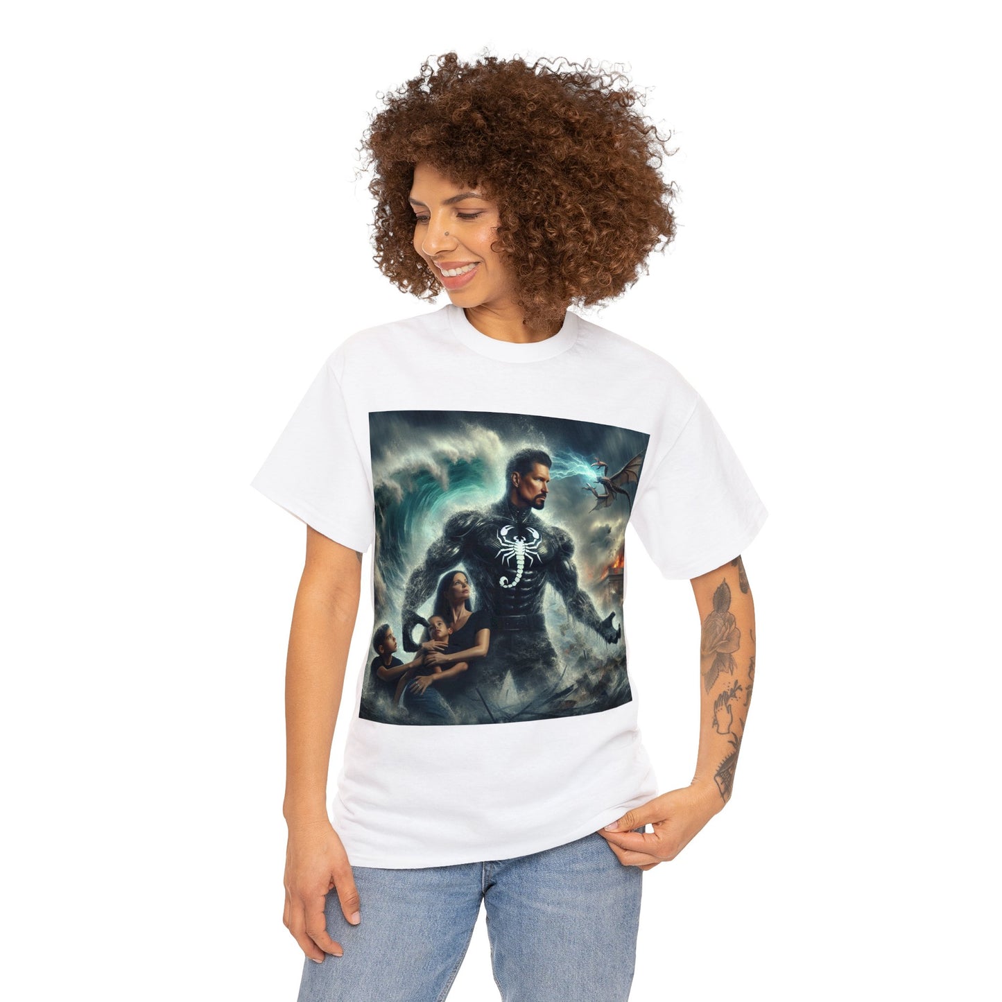 Scorpio Father's Day (2) Unisex Heavy Cotton Tee