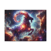 Load image into Gallery viewer, Stretched Canvas Print, Cosmic Goat Art, Zodiac Decor, Aries Gift, Astrological Wall Art, Astrology Home Decor

