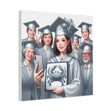 Load image into Gallery viewer, Graduation Canvas Art, Celebratory Wall Decor, Gift for Grads, Personalized Graduation Art, Unique Grad Gift
