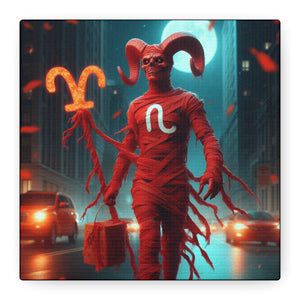 Canvas Wall Art, Aries Decor, Zodiac Gift, Home Wall Decor, Astrological Artwork