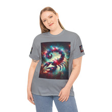 Load image into Gallery viewer, Cosmic Scorpion Tee | Unisex Heavy Cotton Tee | Astrowar Graphic Tees | Space Lover Apparel | Unique Astrology Shirt | Gift for Star [...]
