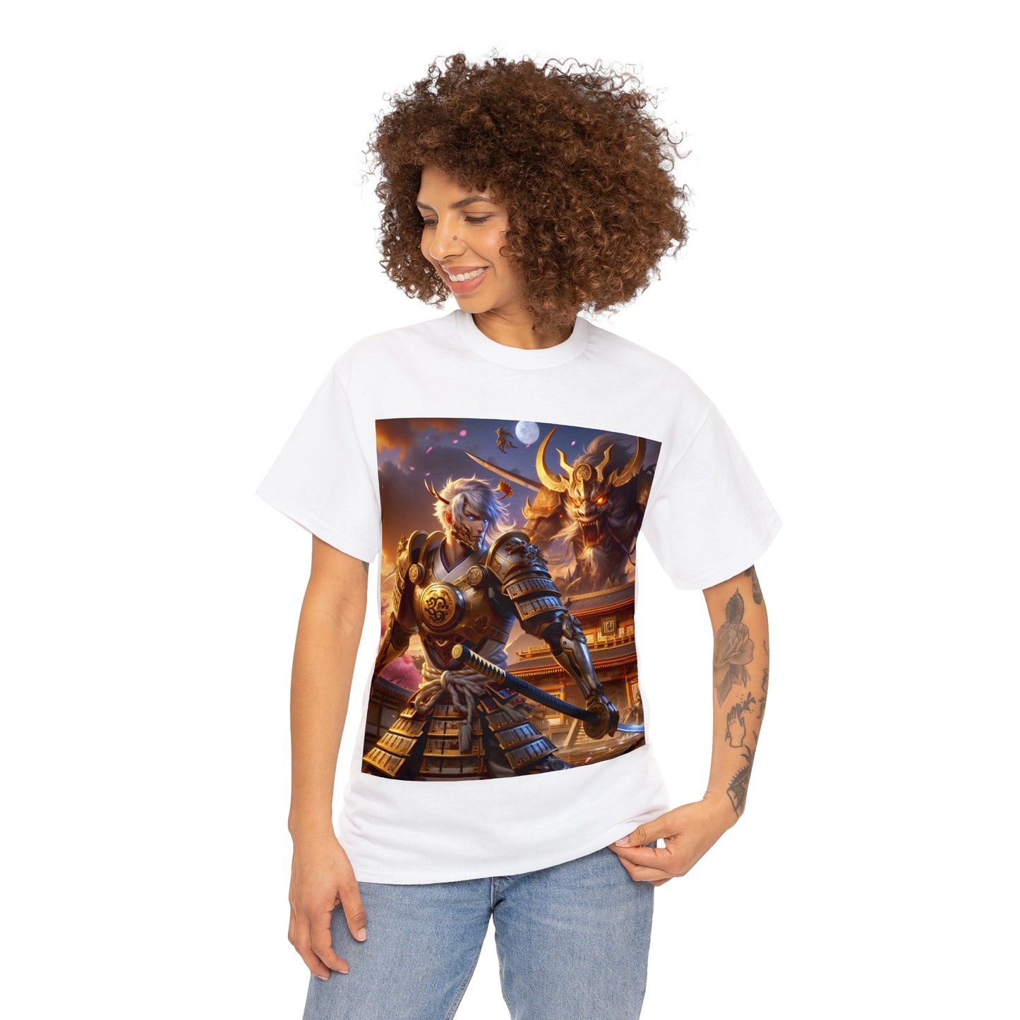 Samurai Cancer (2) Unisex Heavy Cotton Tee