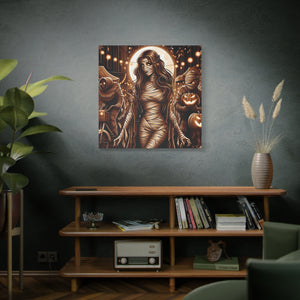 Canvas Wall Art: Halloween Virgo Astrology Mummy